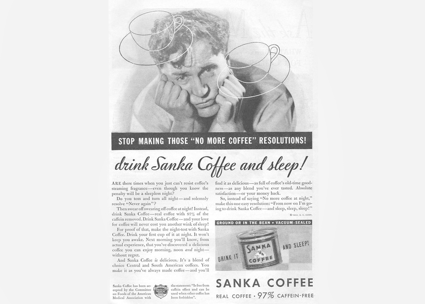 Kavos be kofeino reklama 