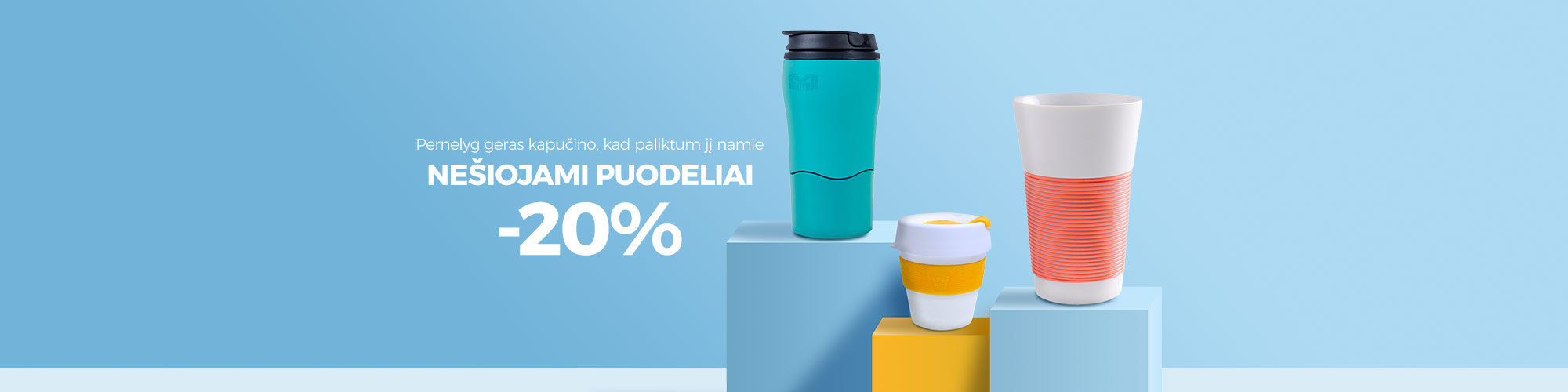 Nešiojami puodeliai -20%