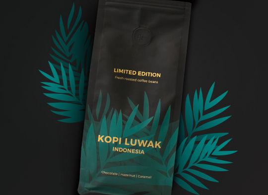 Rūšinės kavos pupelės „Indonesia Kopi Luwak“
