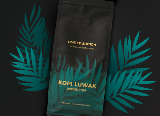 Rūšinės kavos pupelės „Indonesia Kopi Luwak“