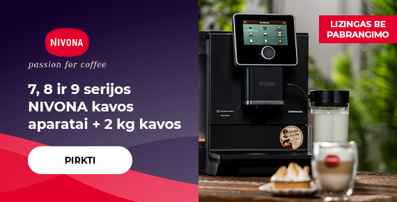7, 8 ir 9 serijos NIVONA kavos aparatai + 2 kg kavos