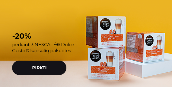-20% perkant 3 NESCAFÉ® Dolce Gusto® kapsulių pakuotes