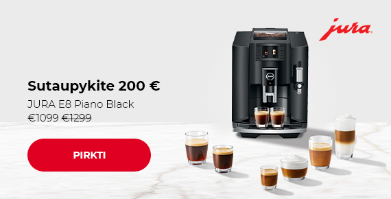 Ypatinga kaina JURA E8 Piano Black € 1099 €1299