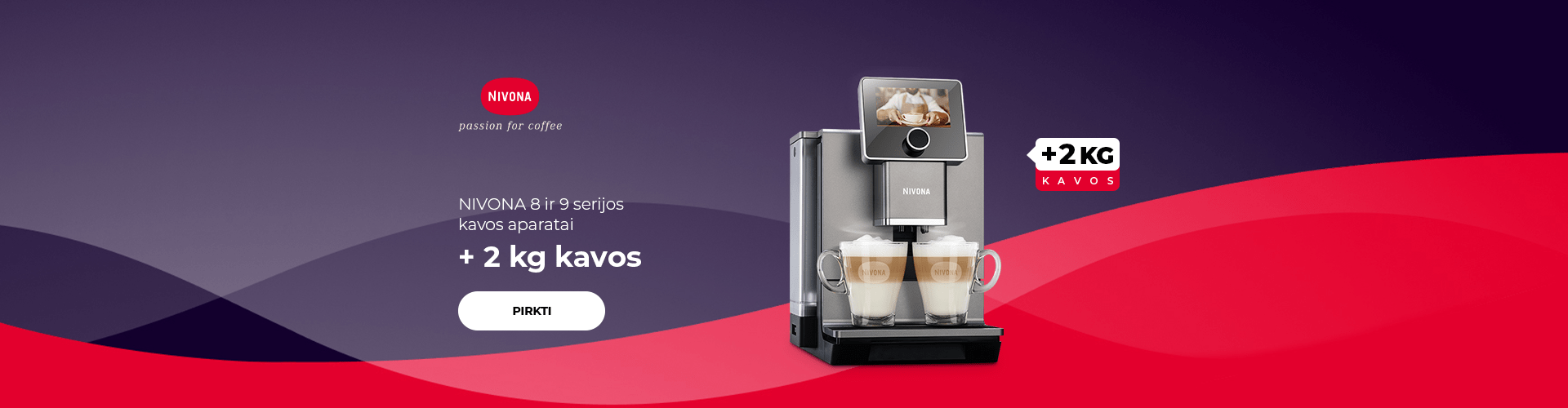 NIVONA 8 ir 9 serijos kavos aparatai + 2 kg kavos