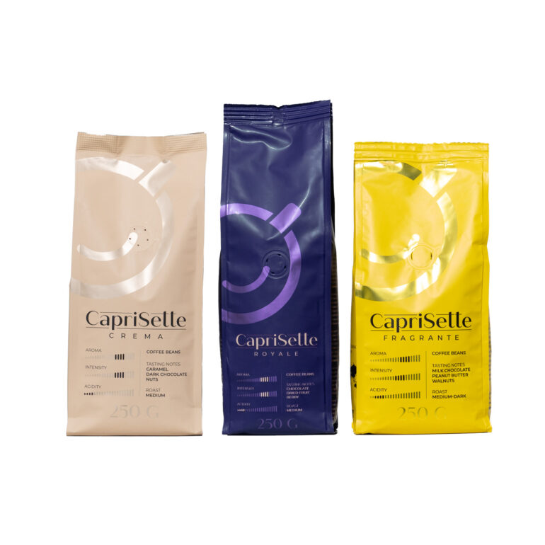 Kavos pupelių rinkinys Caprisette TOP, 3 x 250 g