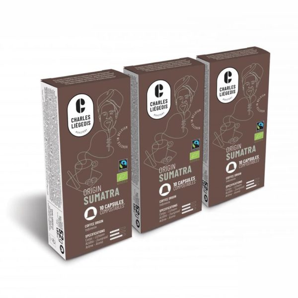 Kavos kapsulės Nespresso® aparatams Charles Liégeois „Mandheling“ rinkinys (3x10 kaps.)