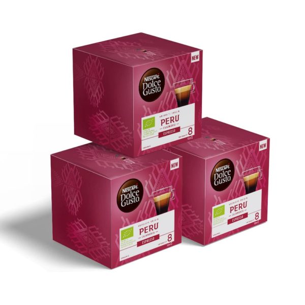 Ekologiškos kavos kapsulės Dolce Gusto® aparatams NESCAFÉ Dolce Gusto „Espresso Peru” rinkinys (3x12 kaps.)