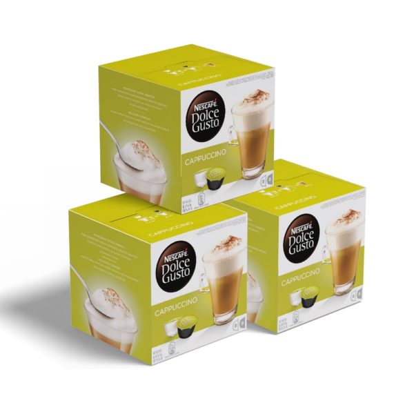 Kavos kapsulės Dolce Gusto® aparatams NESCAFÉ Dolce Gusto „Cappuccino”, rinkinys (3x16 kaps.)